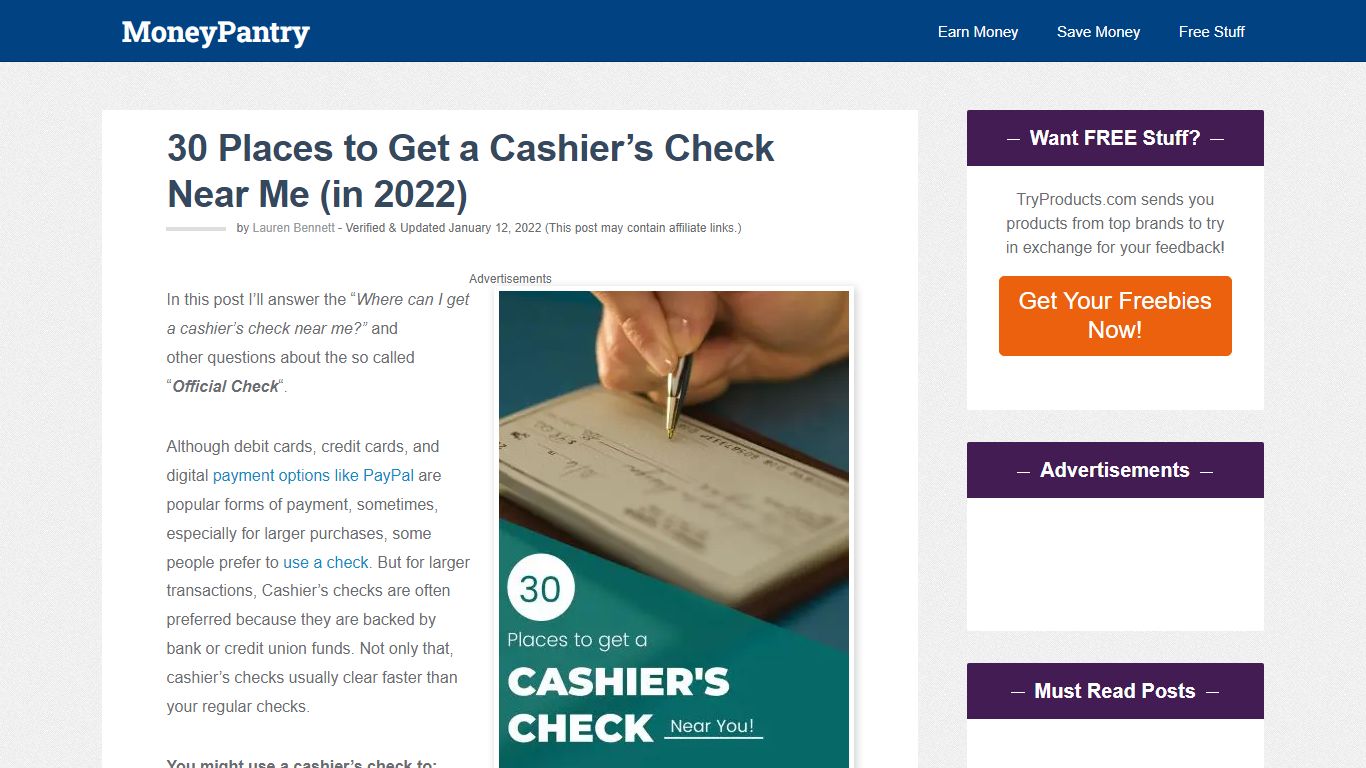 30 Places to Get a Cashier’s Check Near Me (in 2022)